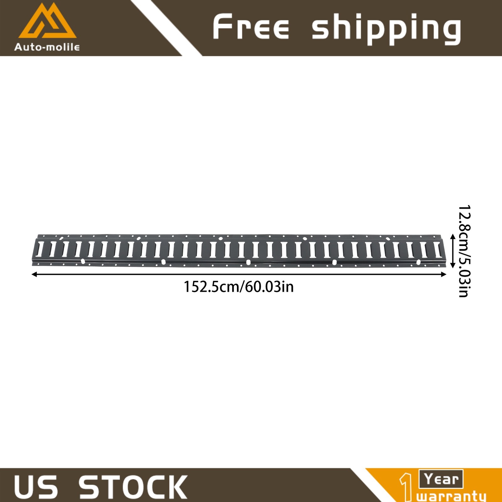 5' E Track Rail Kit Portable Tie Down Multi Purpose Secure Steel 28 Pack Durable