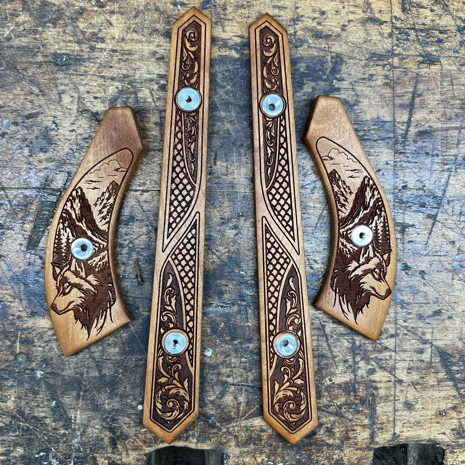 Ruger M77 MK2 Zytel Boat Paddle Skeleton Stock Inserts Custom Rifle Grips