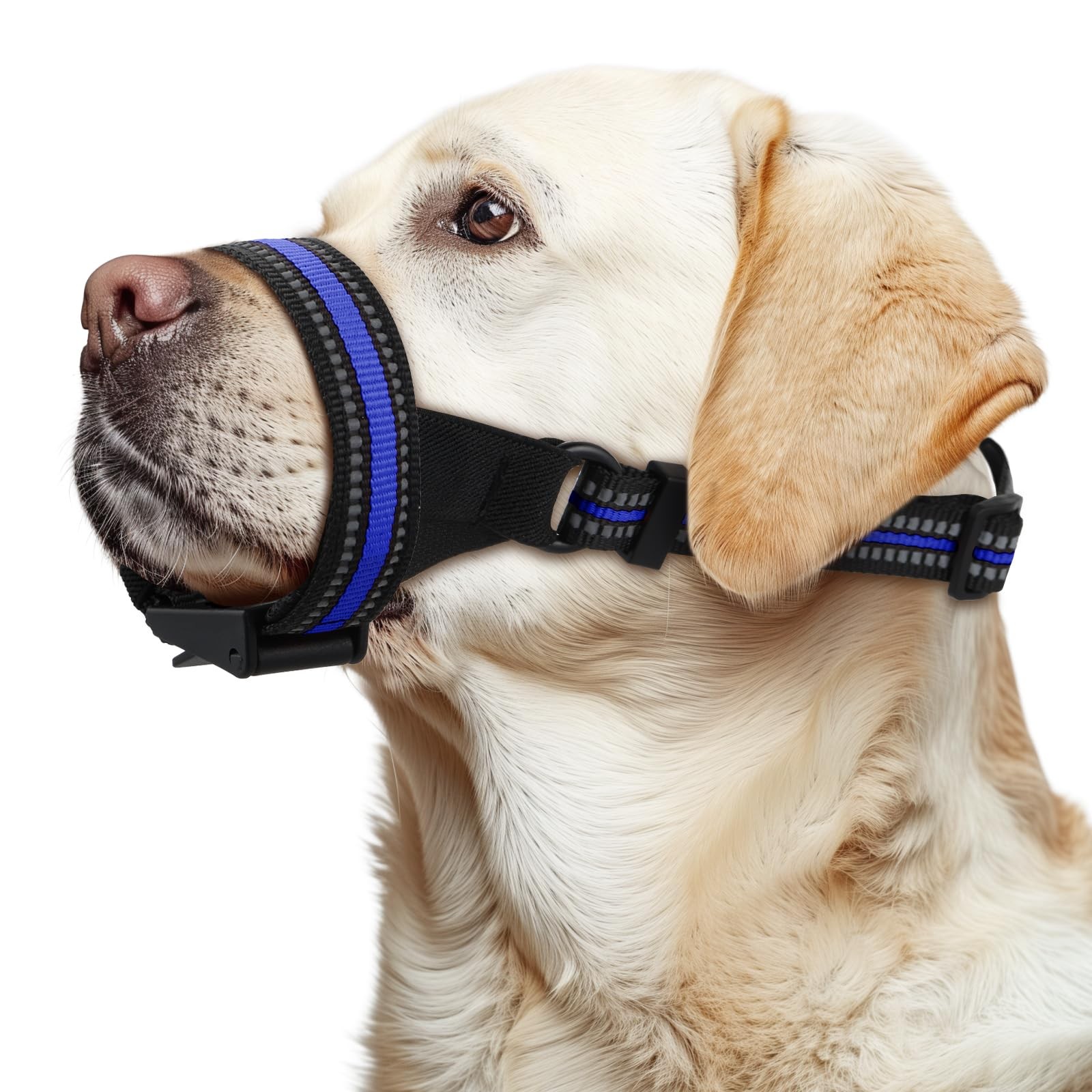 Dog Muzzle,Anti-Bite Adjustable Breathable Soft Muzzle for Small Medium Large...