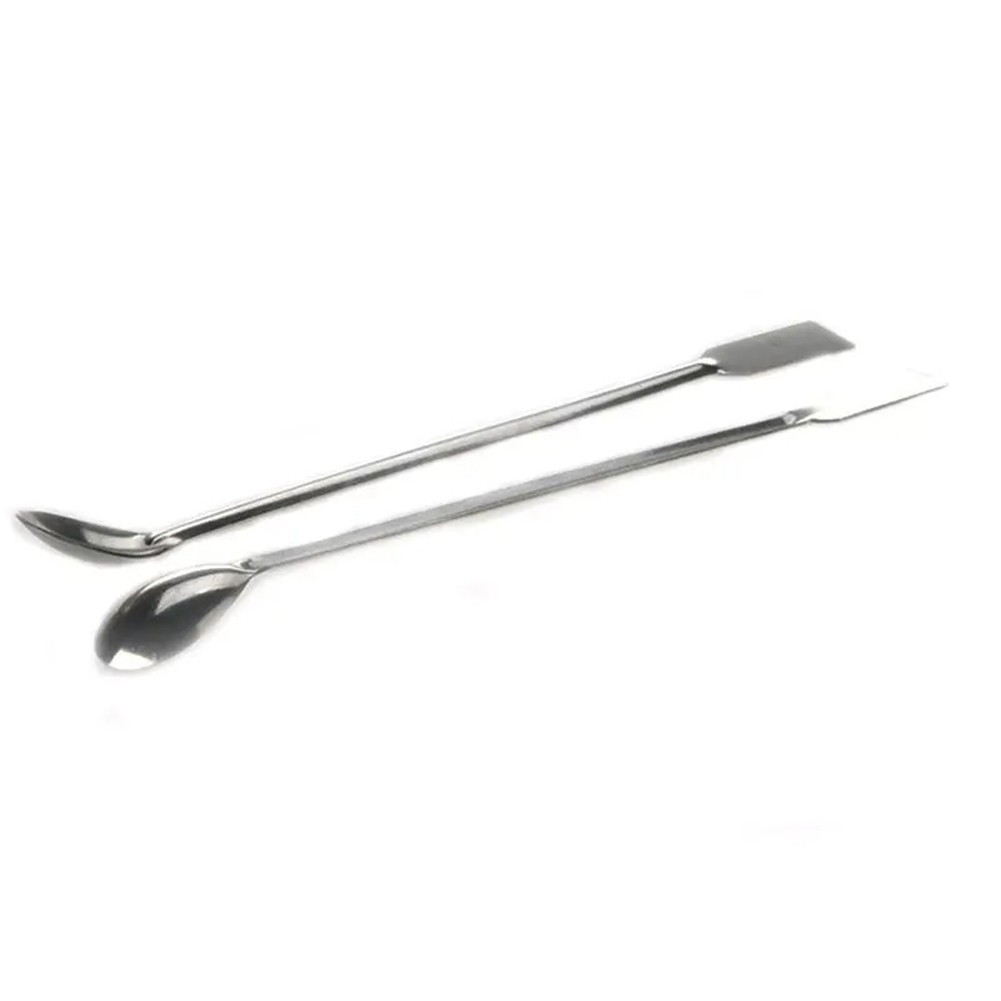 Stainless Steel Reagent Sampling Spoon 2Pcs 20cm Length Double End Lab Tool