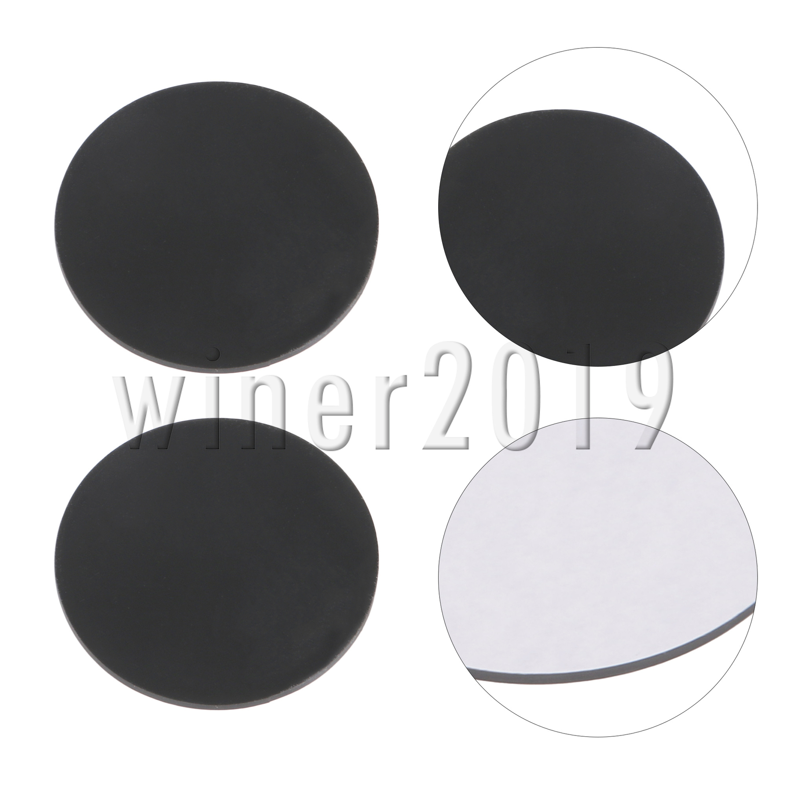 Round Self Adhesive Furniture Pads for Chair Table Legs 2.36" x 0.08" Pack of 12