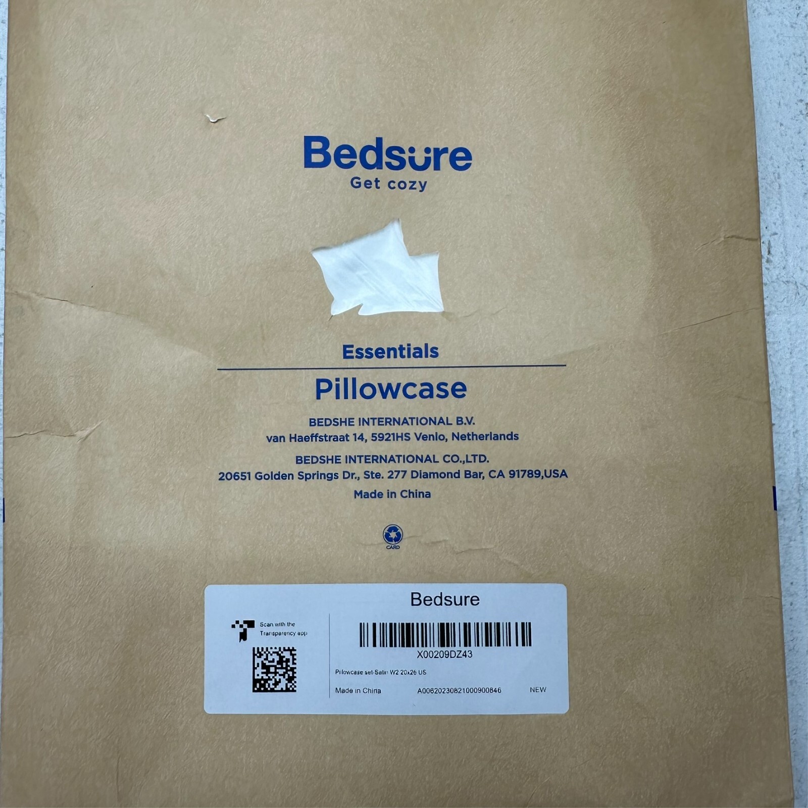 Bedsure Essentials White Silky Basic 2 Pack Comfortable Pillow Case Set 26x19 In