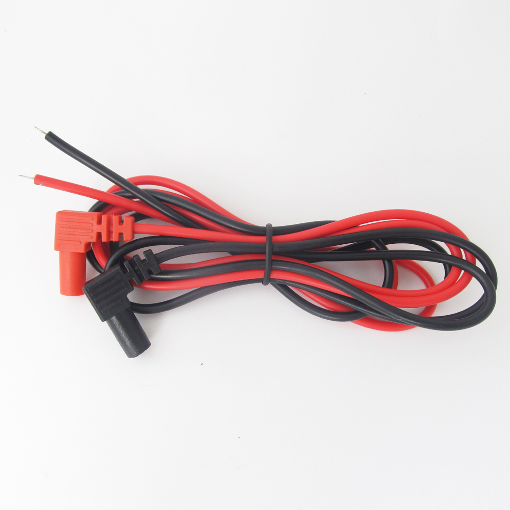 5 sets Injection Insulation 90°Banana Plug PVC Test Cable for Multimeter R+B