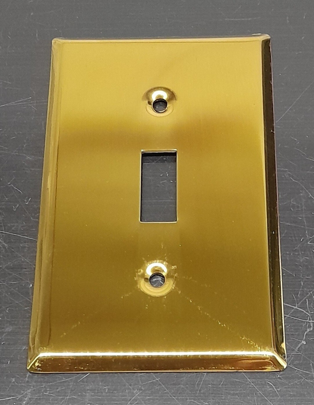 SWITCH PLATE COVER - Single  Brass   Vintage
