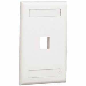 Panduit NK1FWHY NetKey 1-Port Single Gang Flush Mount Faceplate - White