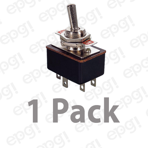 1 PIECE - DPDT (ON/ON) STANDARD DUTY TOGGLE SWITCH 4AMP-125V # DP3-1PK