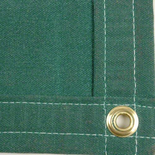 Sigman 8' x 20' Heavy Duty Cotton Canvas Tarp 18 OZ - Green - Made in USA - New