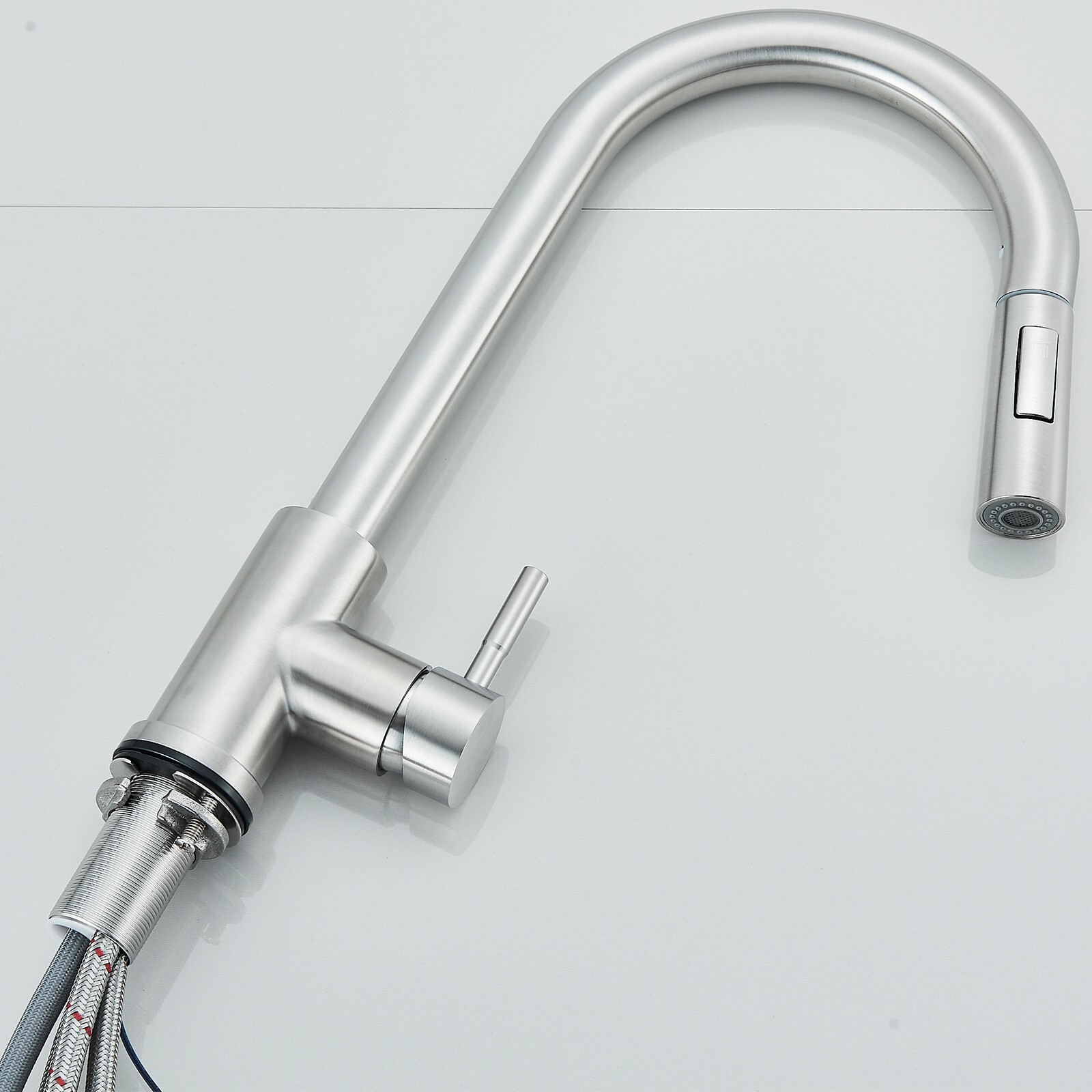 Touch Sensor Kitchen Faucet Pull Down Sprayer Swivel Sink Mixer Brushed Nickel