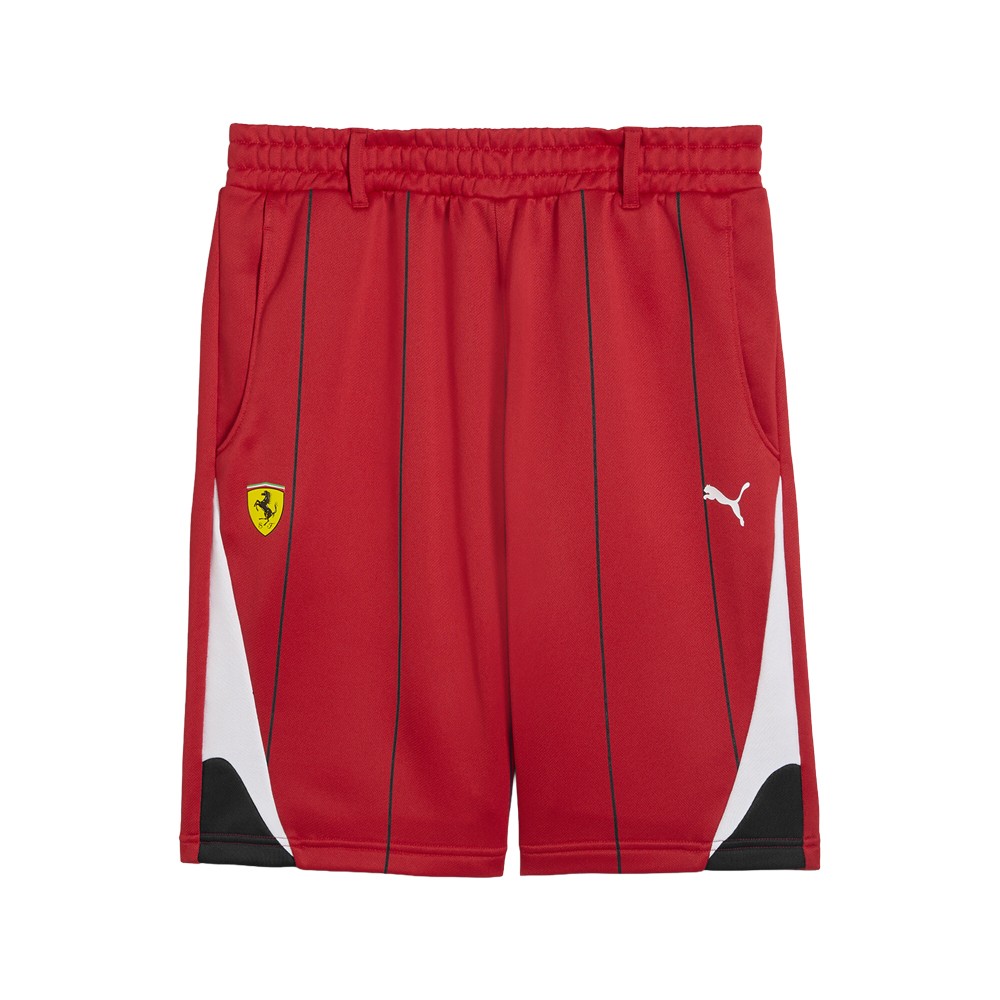 PUMA Scuderia Ferrari Race Drawstring Shorts Mens Red Casual Athletic Bottoms 63