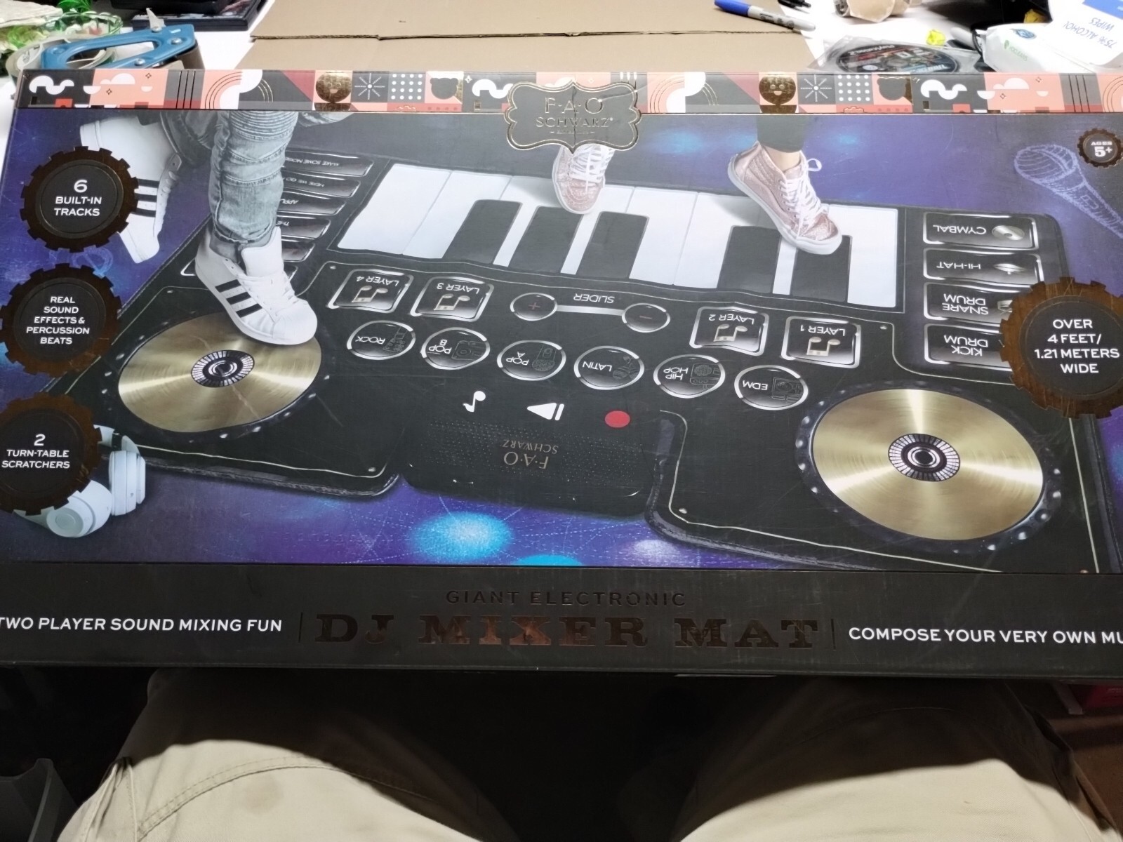 F.A.O Schwartz NIB DJ Mixer Mat 2 Player Ages 5+