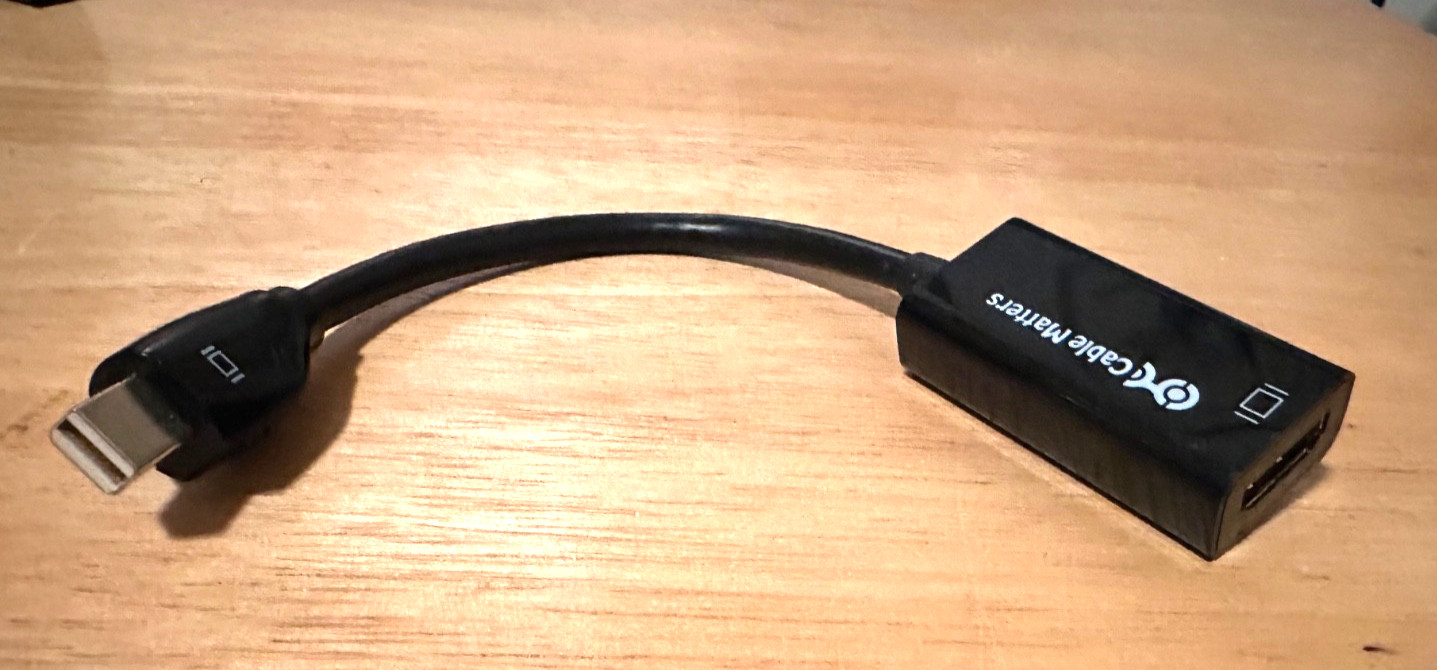 Black  Mini DisplayPort DP to HDMI - High Speed Cable Adapter