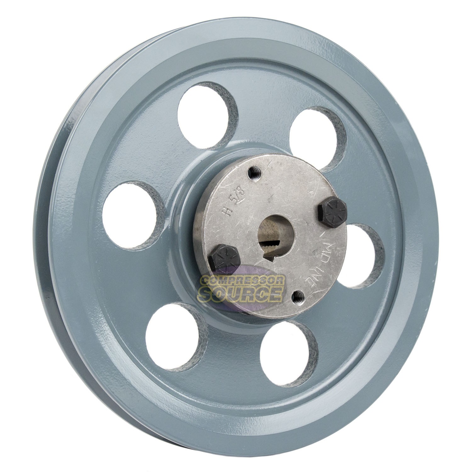 Cast Iron 6.75" Single Groove Pulley Belt A Section 4L with 5/8" Sheave Bushing