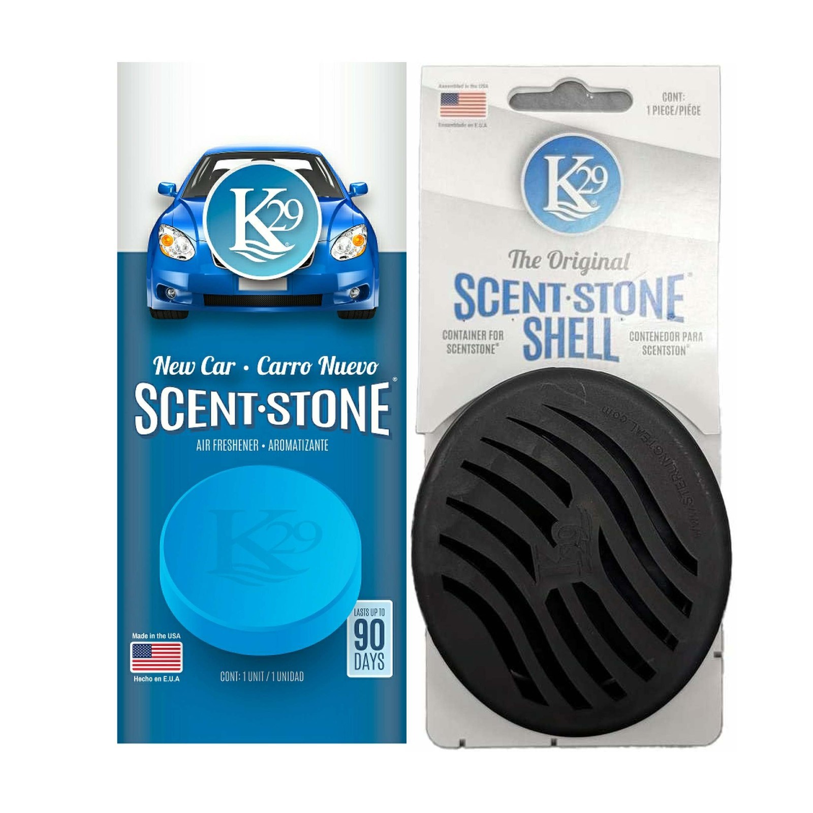 Scent Stones-K29 Keystone Air Freshener and Shell - New Car (1 Stone + 1 Shell)