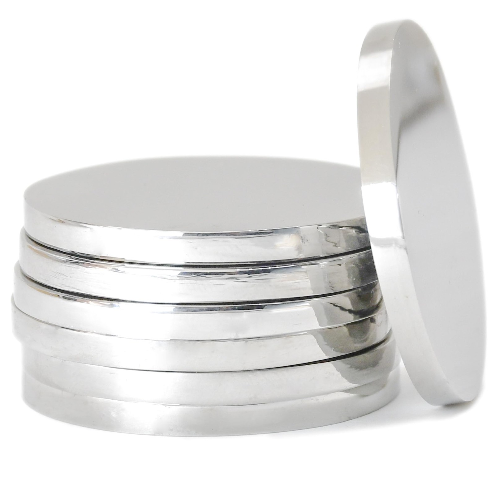 5 PCS 1" Stainless Steel Coin Blanks 1/8" Thick Metal Circle Disk Stamping Tag