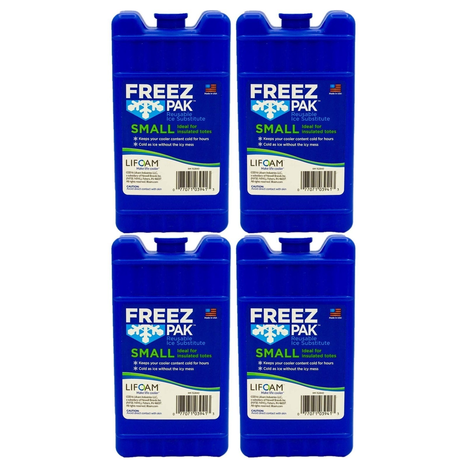 Reusable Ice Packs Small Freez Pak Set of 4 Coolers Lunch Boxes Pain Relief