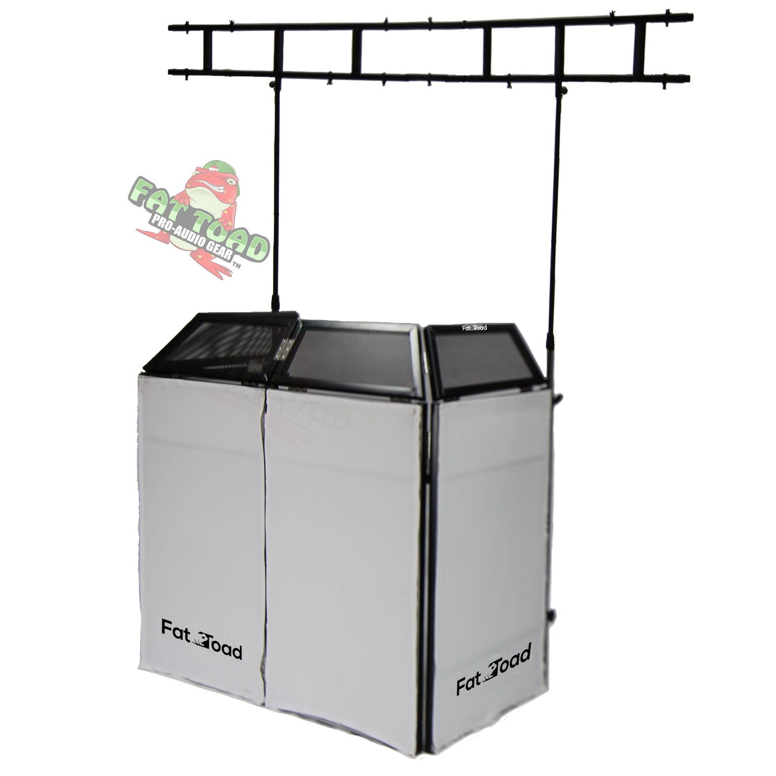 DJ Booth Table Lighting Truss Stand System - Foldable Panel Stage Platform Scrim