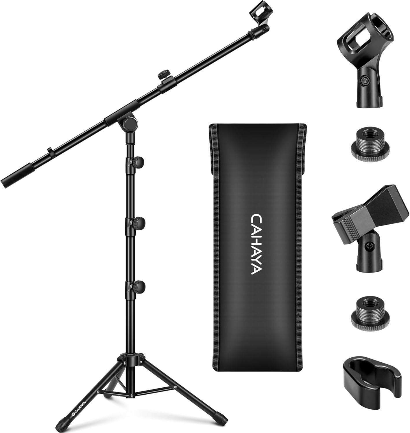 Soporte Microfono Suelo Ajustable Tripode Brazo Boom Con Bolsa 2 Clips Adaptador