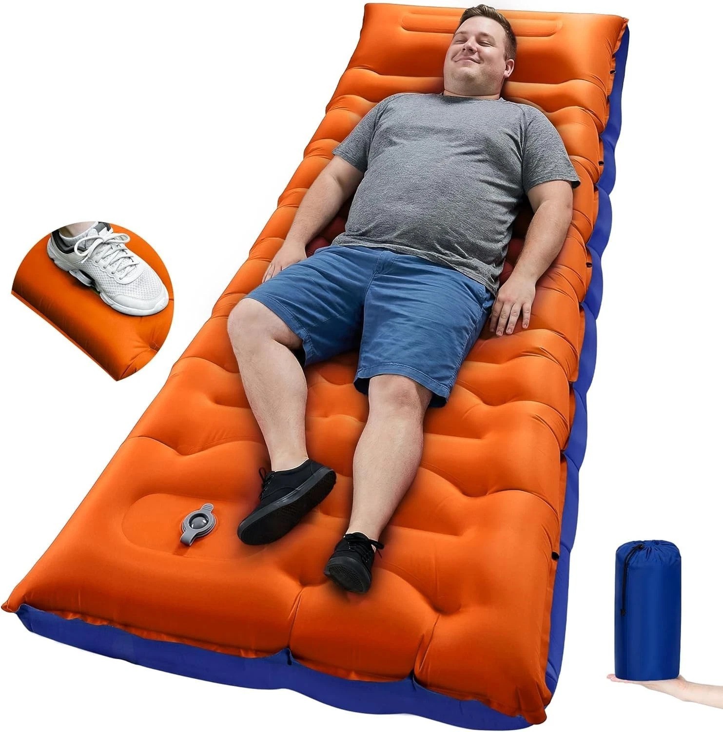 Ultralight & Portable 5.9-Inch Camping Sleeping Pad with Easy Deflation Valve