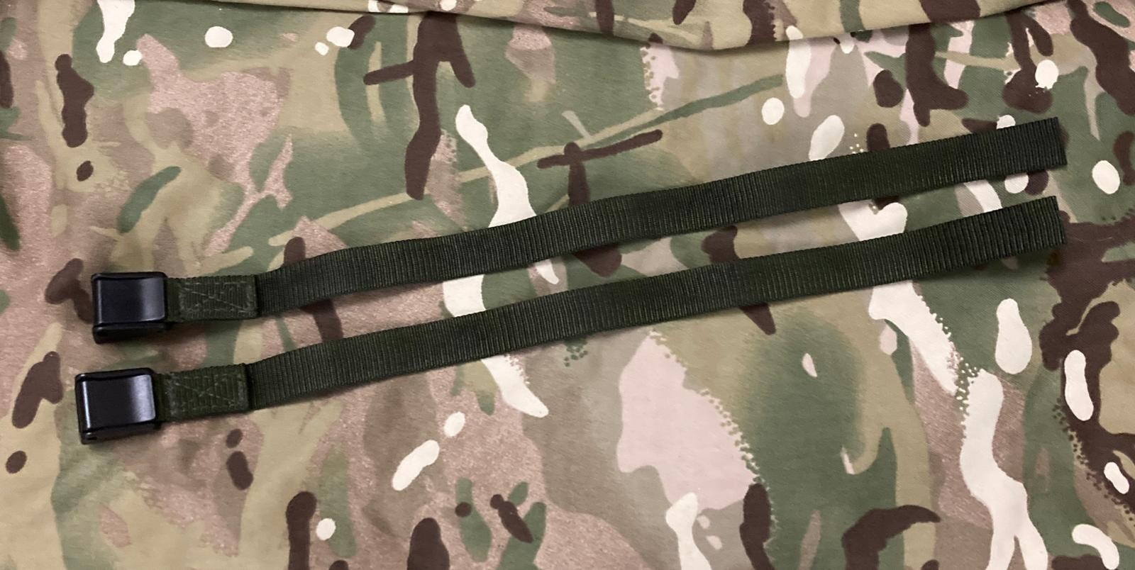 STRAP TOE SKI x 2 GENUINE British Army Issue  OD Green Fixlock fixing 1996 NEW