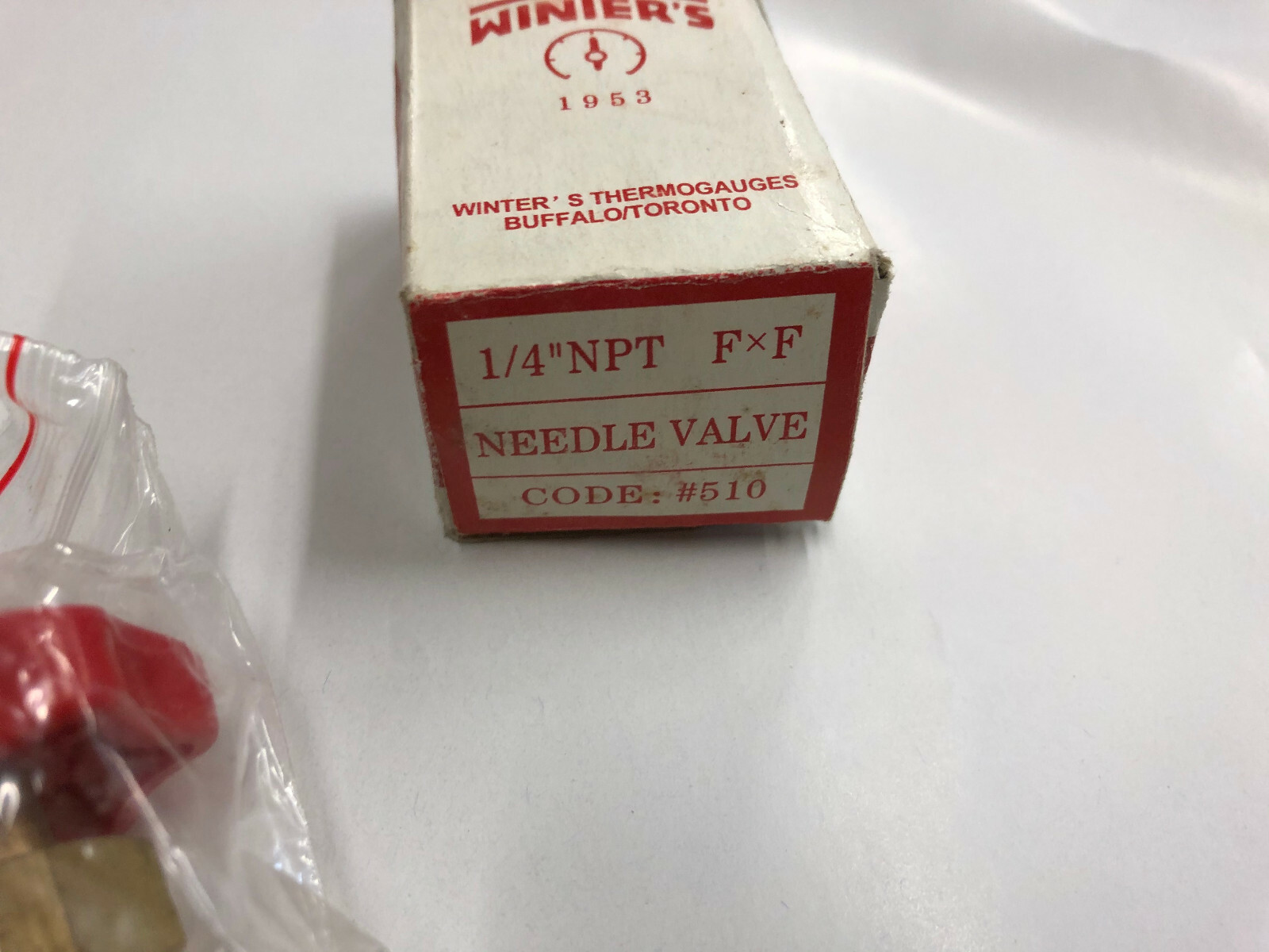 NEW Winters 510 Needle Valve 1/4"NPT FxF