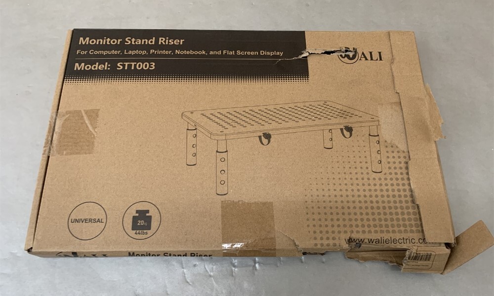 Wali STT003 Adjustable 3-Height Monitor Stand Riser for Computers, Laptop & More