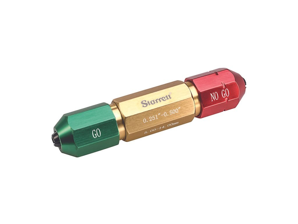 Starrett PT45500 - Pin Gage Handle, Color Coded, Fully Adjustable Go/No-Go,