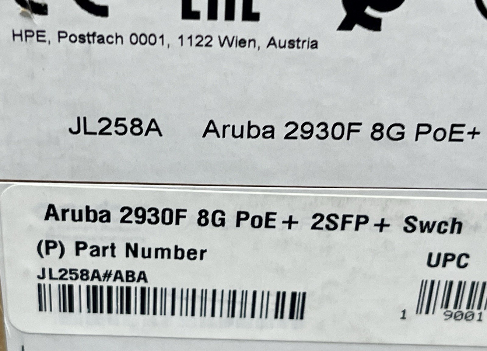 2930F 8G PoE+ 2SFP+ Switch JL258A New