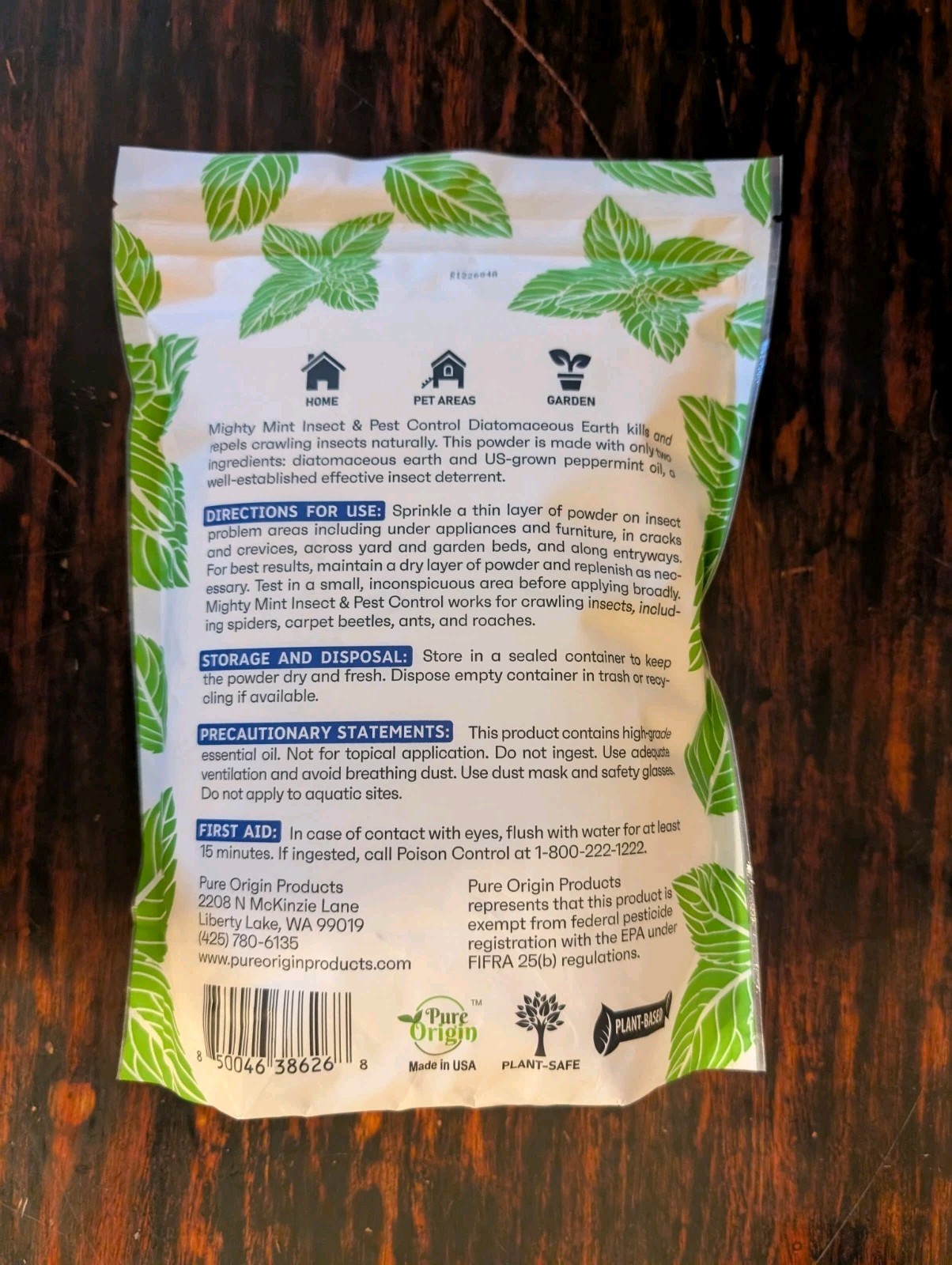 Mighty Mint Insect & Pest Repellent Diatomaceous Earth Peppermint Powder 1 lb