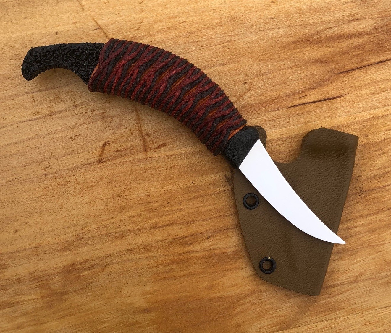 BGS Customized Blade VICVIA Bird Beak GLD/BRN/RED knife NOT Ed's Manifesto
