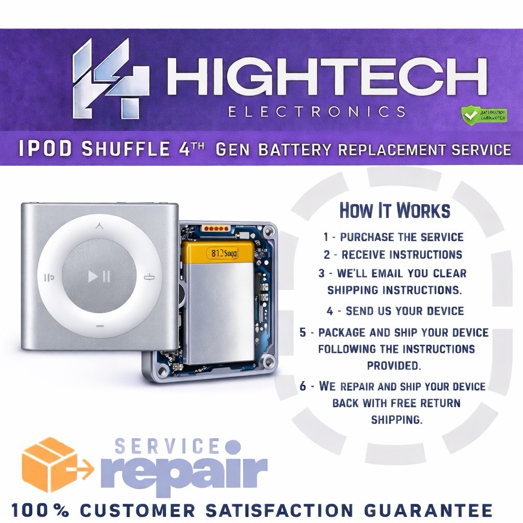 iPod Shuffle 4th Gen Repair Battery Replacement Service