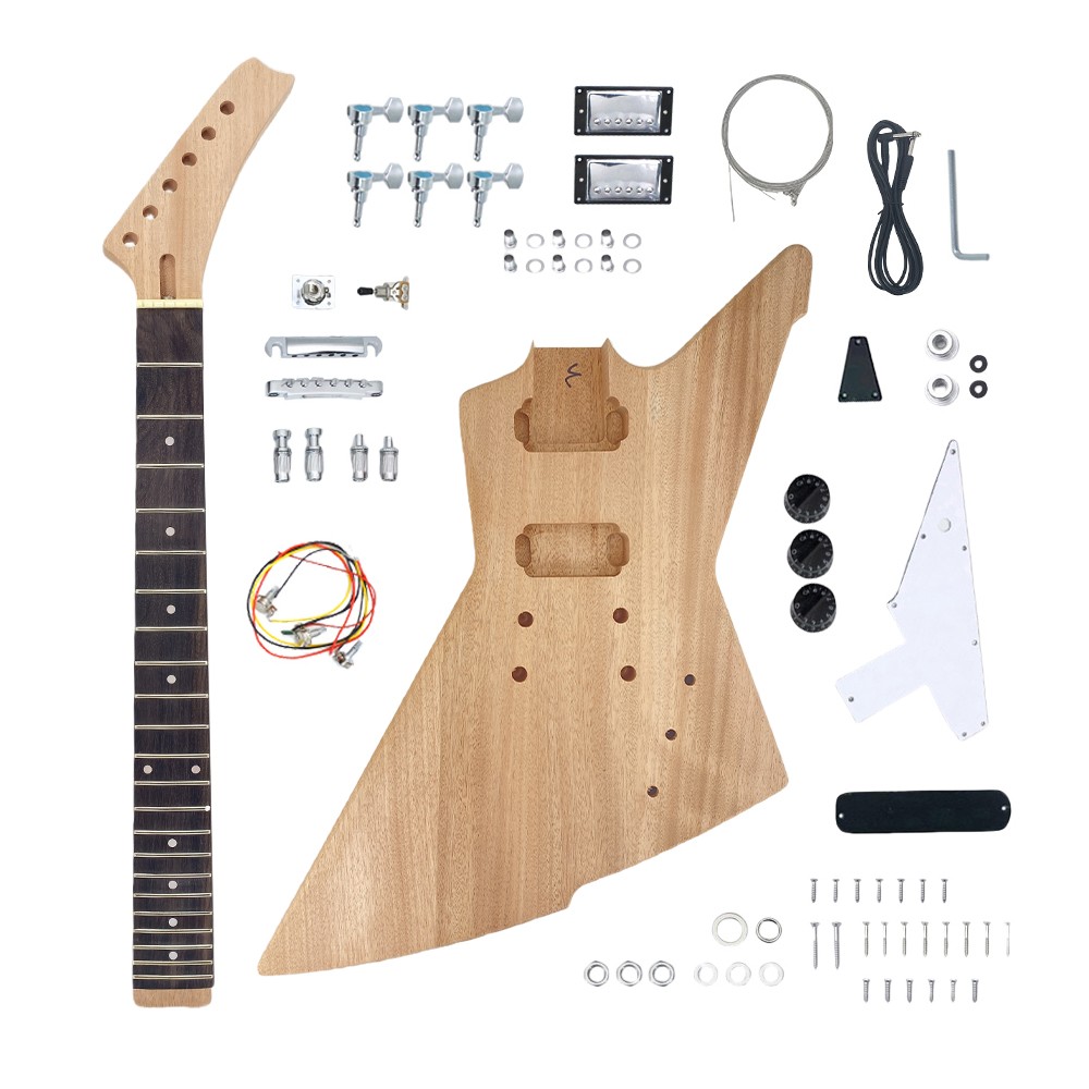 Electric Guitar Kit With Mahogany Body and Neck - Rosewood Fingerboard
