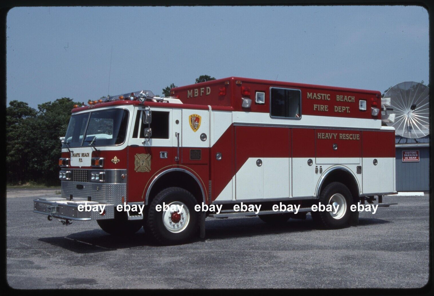 Mastic Beach NY 1988 Pierce Dash 4x4 Rescue Fire Apparatus Slide
