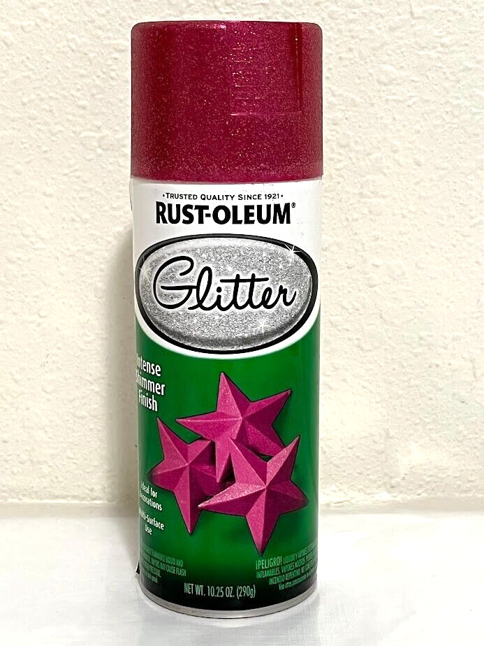 Rust-Oleum ~ Glitter Bright Pink Spray Paint 10.25 oz  Intense Shimmer 276287 ✨