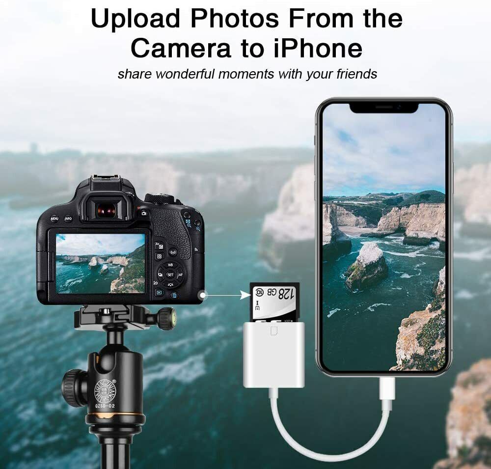 For Apple iPhone 15 Pro Max Plus USB Stick SD TF Card Reader Type C OTG Adapter