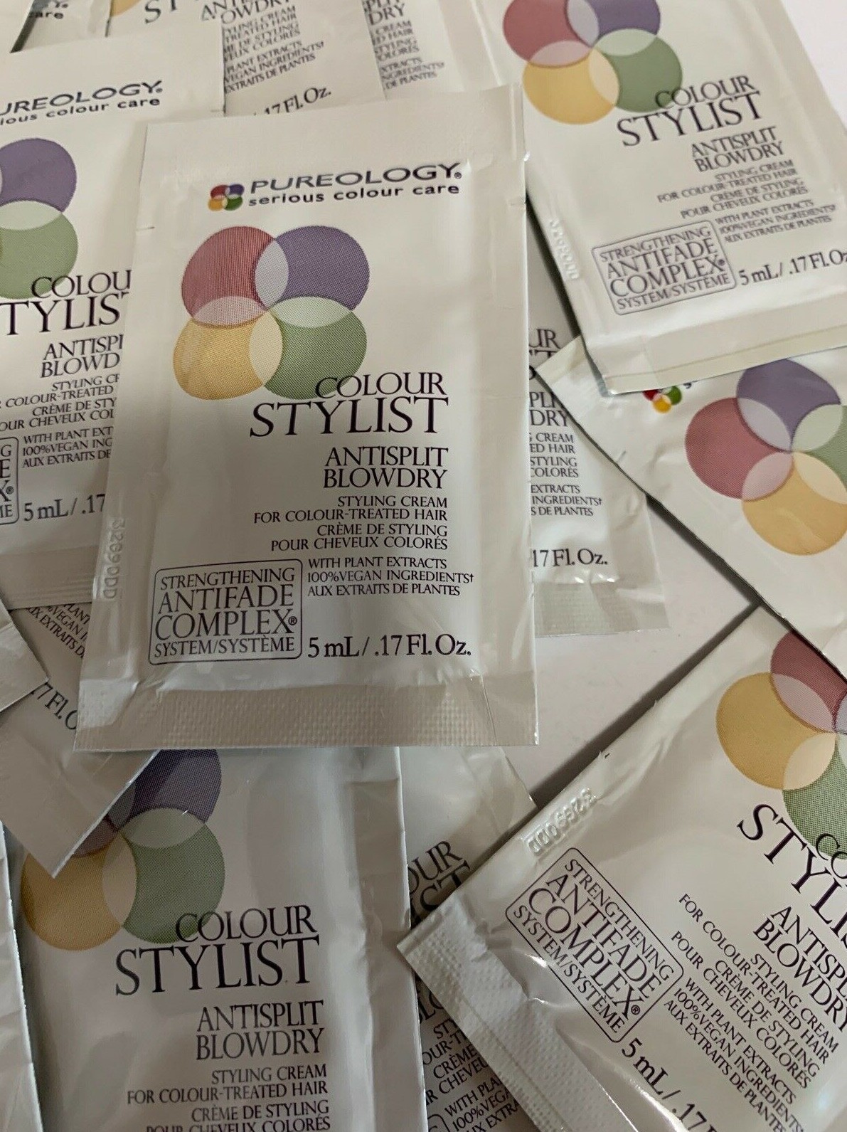 Pureology Colour Stylist Antisplit Blowdry Styling Cream .17oz /18 Sample Packs
