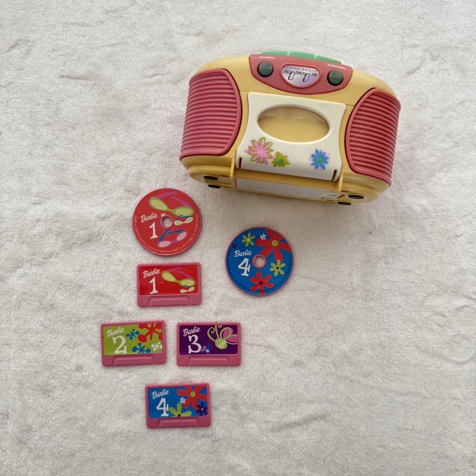 Vintage Barbie HitClips Boombox Music Player (Tiger Electronics, early 2000s)