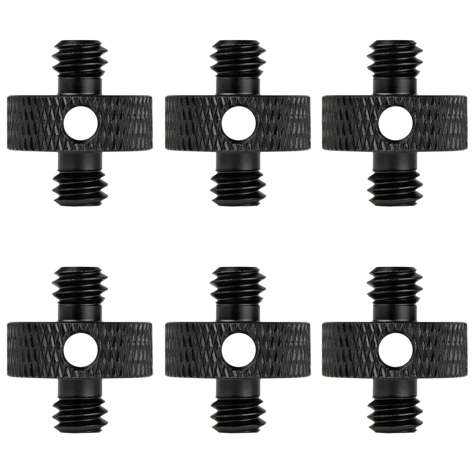 1/4 Male to 1/4 Male Camera Thread Screw Adapter with Hole Threaded for Cage,...