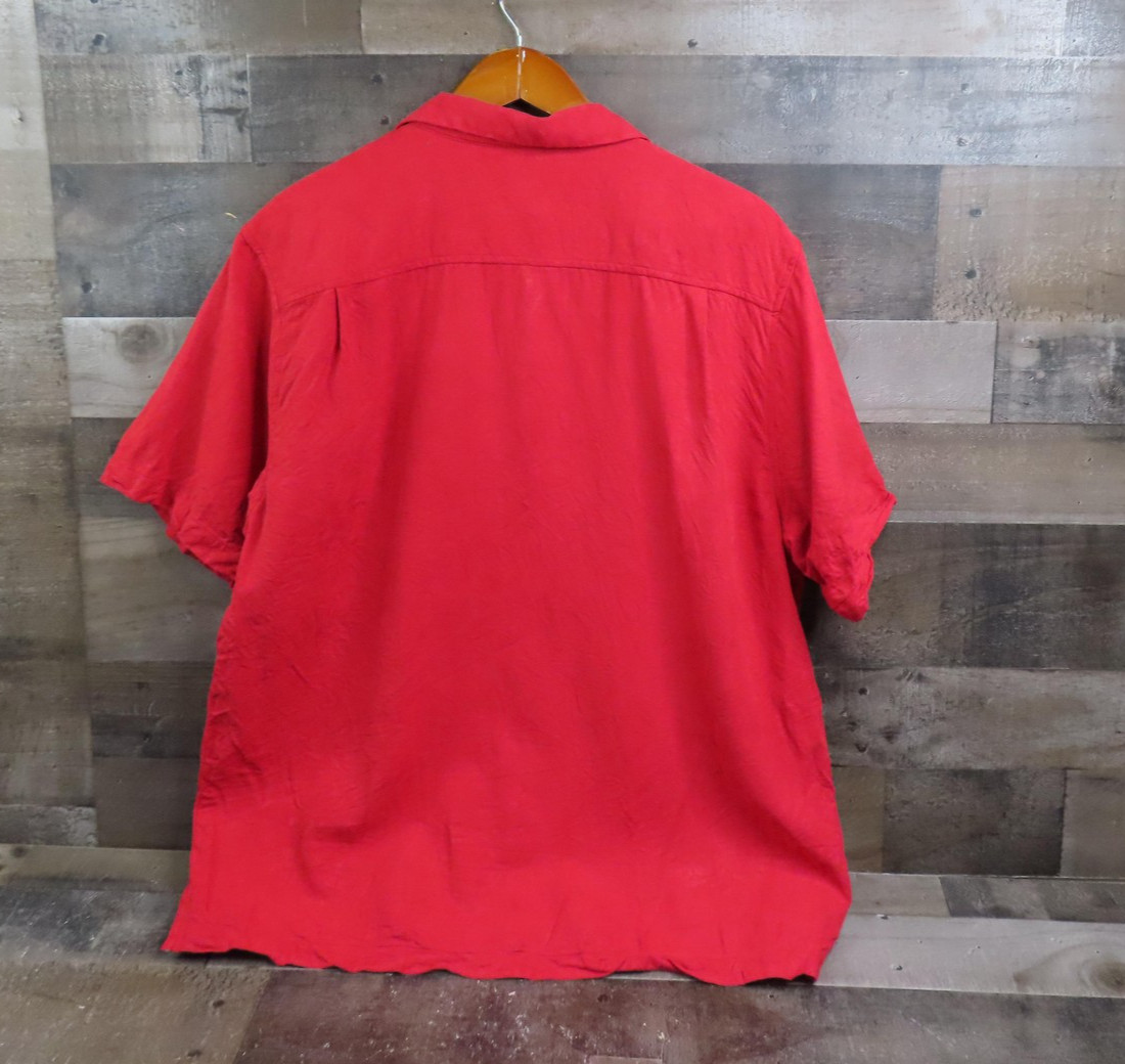 Oklahoma Sooners Shirt Mens XL Red Tommy Bahama NCAA Football Silk Button Up