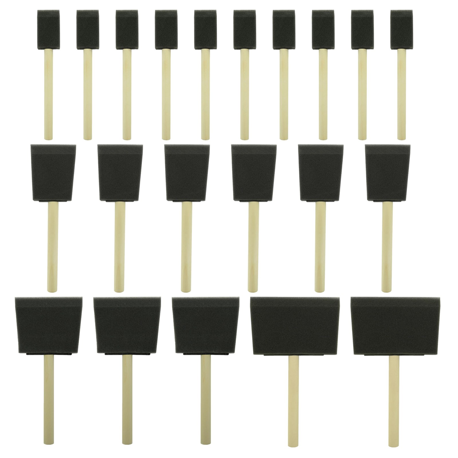 Fewanland Poly Foam Brushes 21pcs, Sponge Brushes, High Density Foam Paint Br...