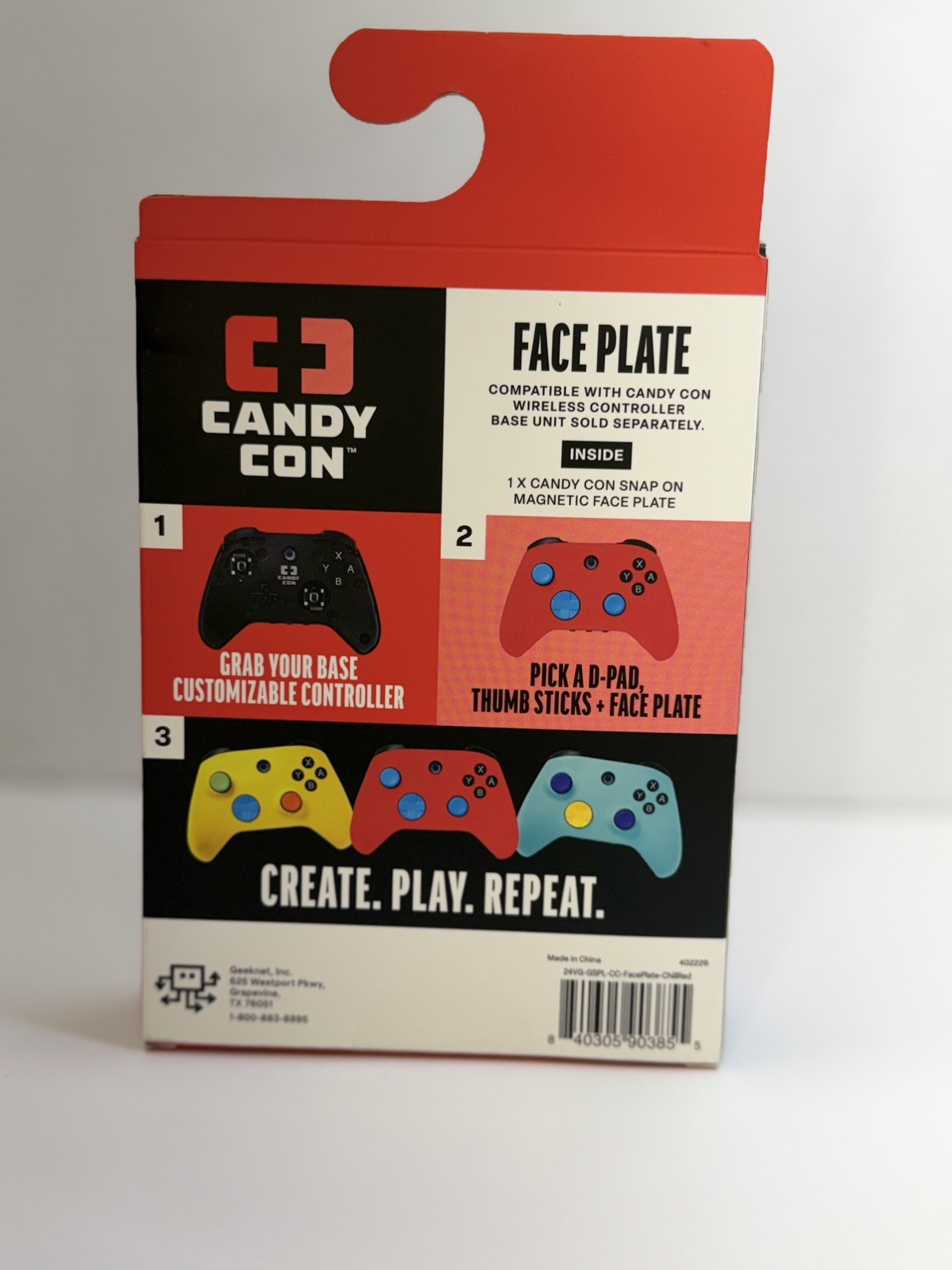 NEW Face Plate For Candy Con Base Unit Controller- Chili Red (NOT For XBOX)