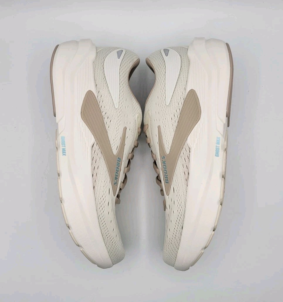 Brooks Women's Ghost Max 3 - Coconut/Chateau Grey/Blue (Size 9 Wide/ D)
