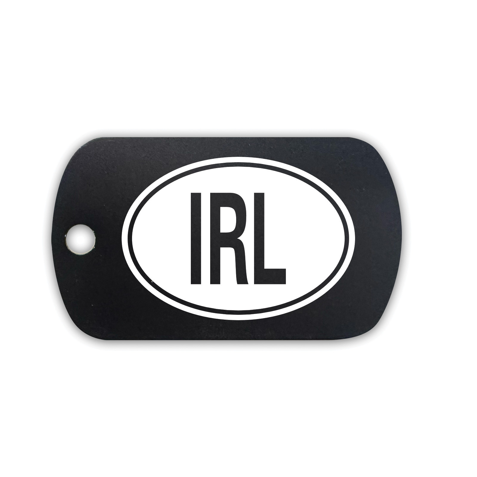 Republic of Ireland Oval GI Dog Tag Aluminum Keychain with Custom Engraving