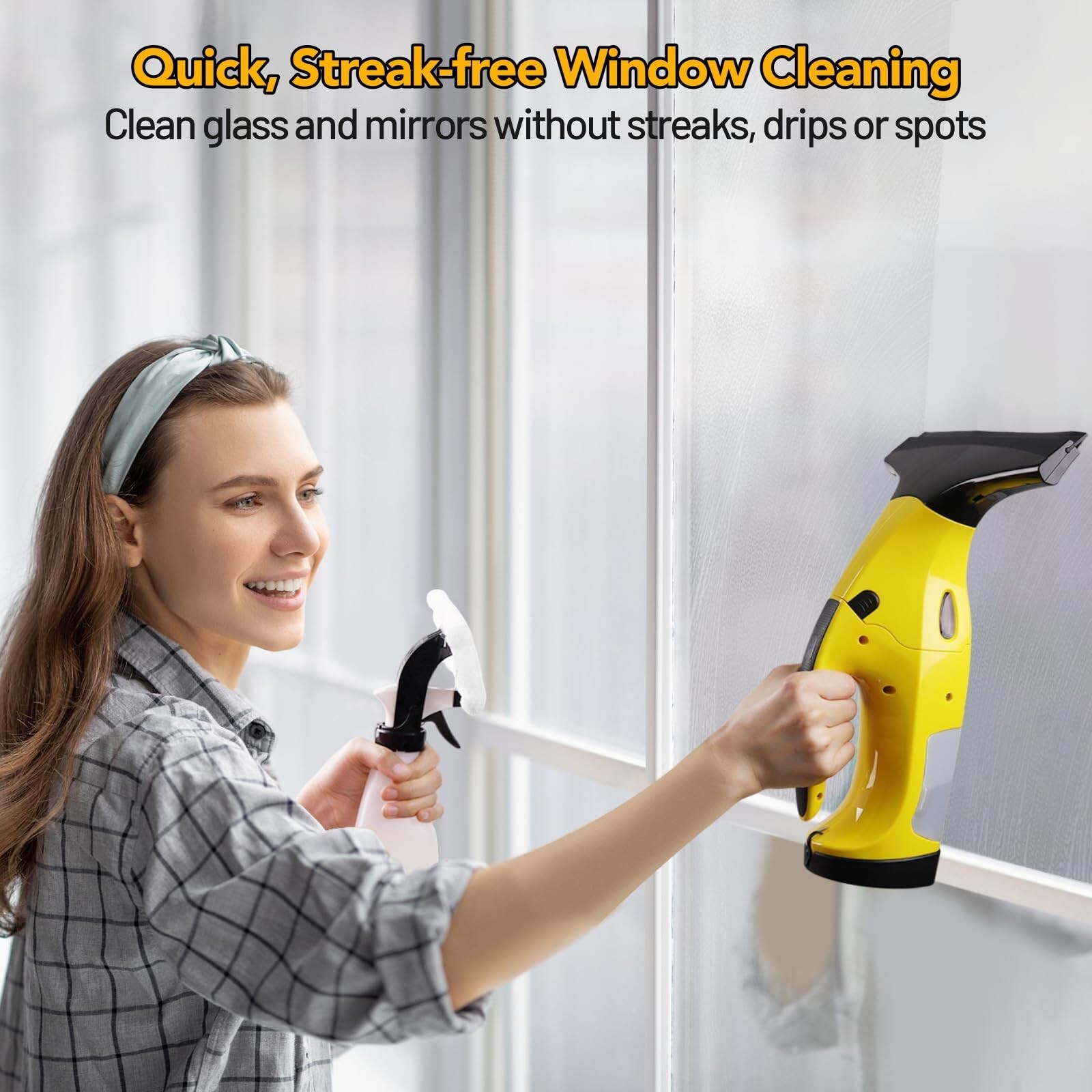 Rechargeable Window Vac, Electric Window Vacuum Squeegee, with 11 in. and 6.7...