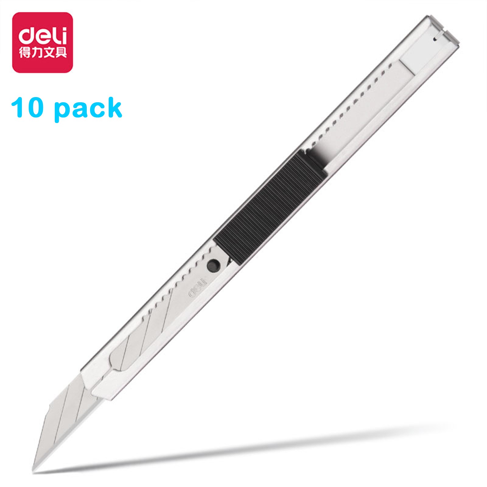 10x DELI Stainless Steel Utility Knifes 30 degree 70x9mx0.4mm 9mm Cutter Blades