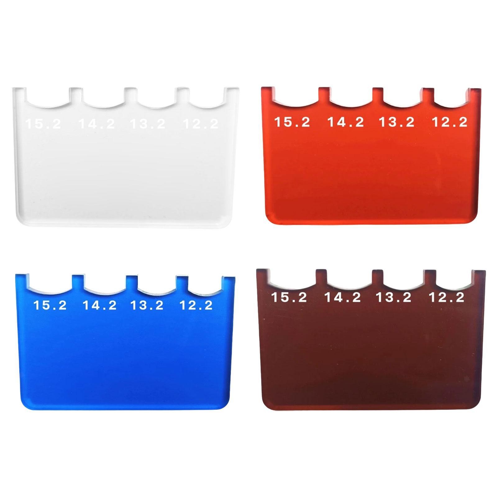 Billiard Cue Tip Gauge Acrylic Lightweight Checker Enthusiasts Multifunctional