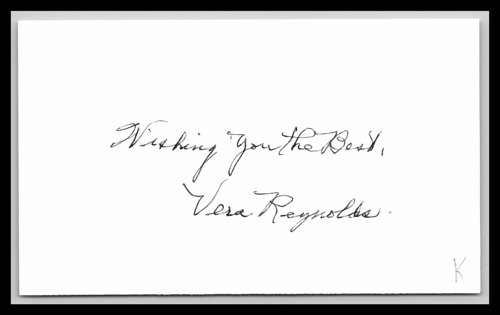 Vera Reynolds - Actress - 3x5 Card - Signed / Autograph (k)