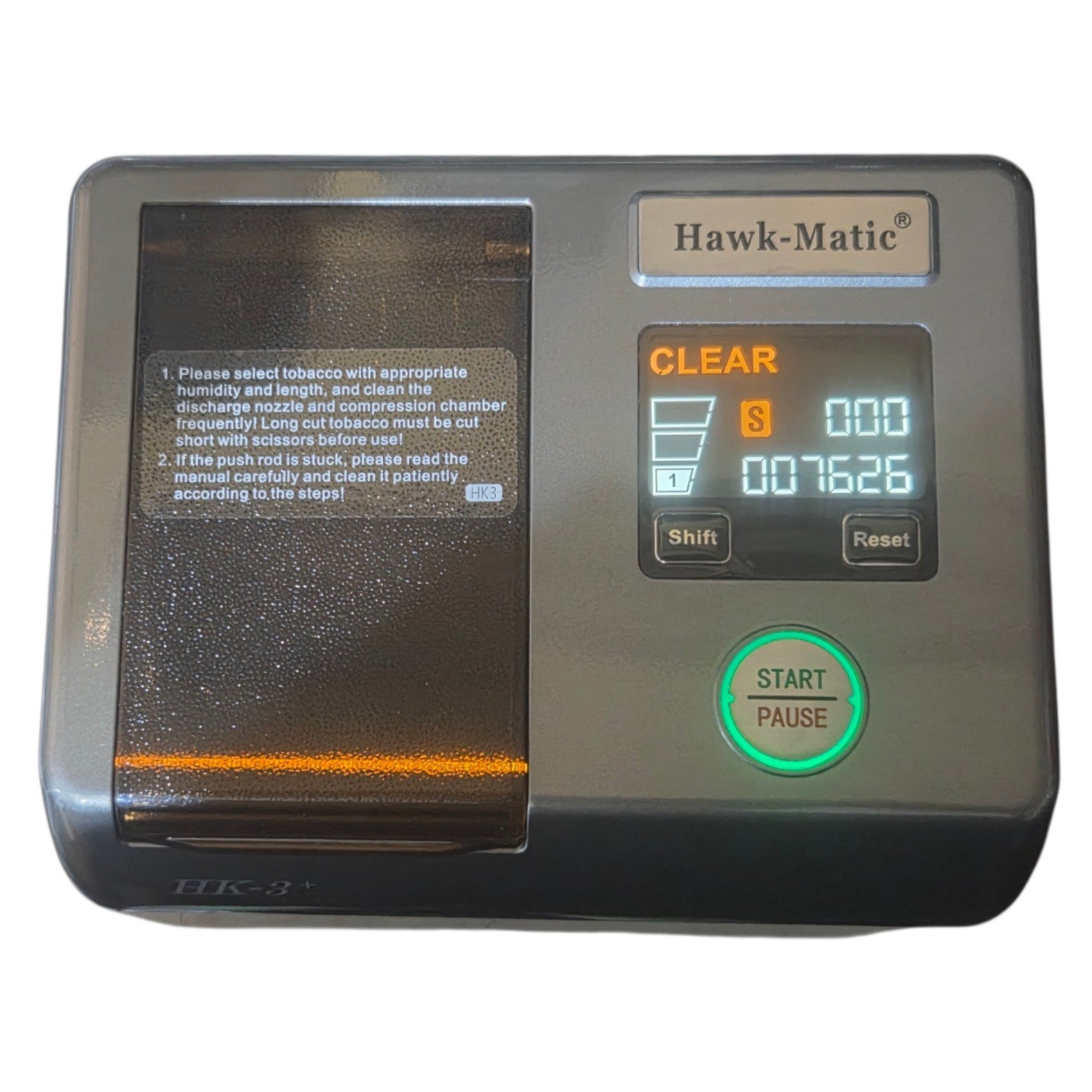 Hawk-Matic HK3+ Automatic Electric Cigarette Injector Machine Roller VG