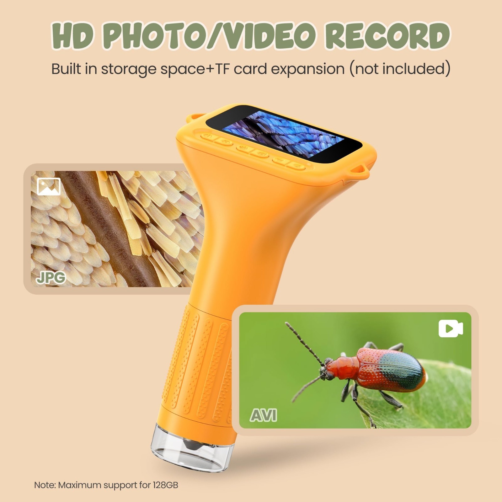 1000X Portable Handheld Digital Microscope for Kids with HD2.0 IPS Screen |...