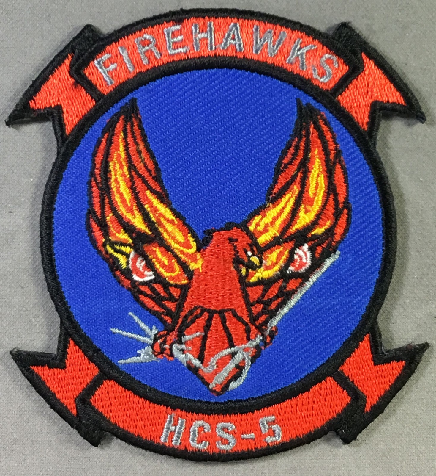 USN Navy Helicopter Combat Support Special Squadron 5 Firehawks licensed  patch