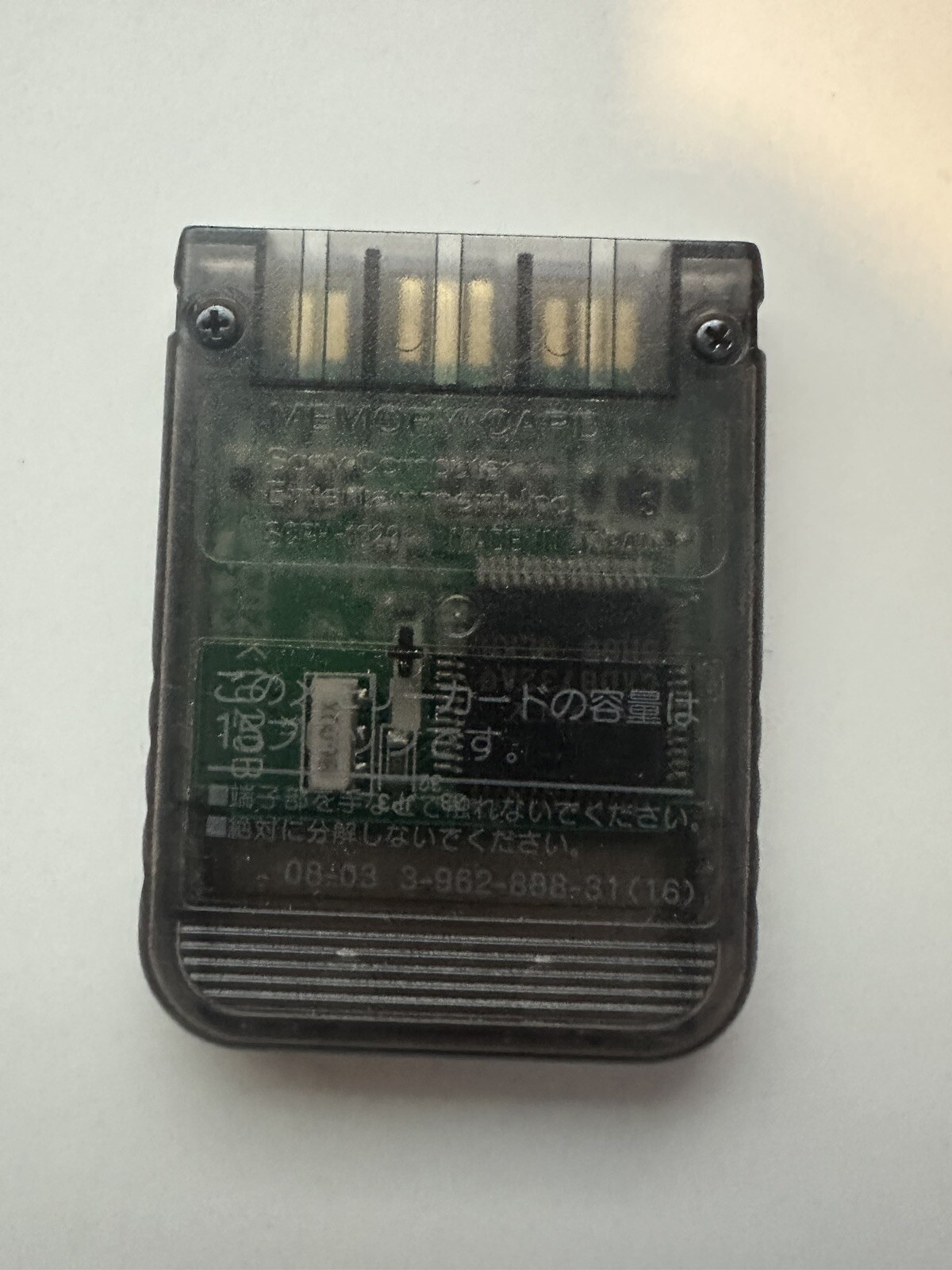 Official Sony PlayStation 1 PS1 Authentic Memory Card OEM PSOne Clear grey black